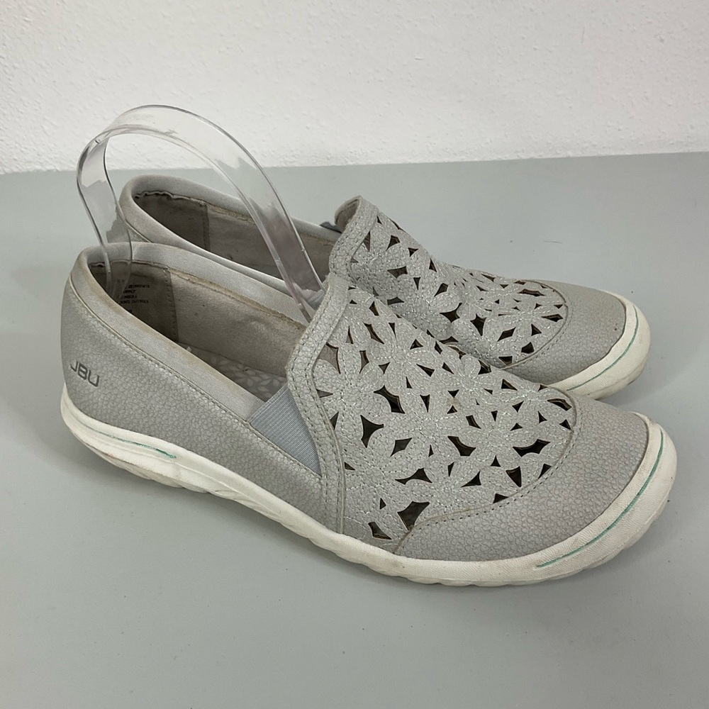 JBU Gray Wildflower Moc‎ Shoes Size 8